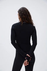 Ultimate Long Sleeve Quarter Zip Top - Black