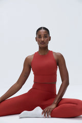 Ultimate Open Back Sports Bra - Vintage Red