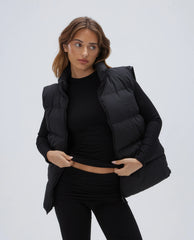 Padded Oversized Gilet - Black