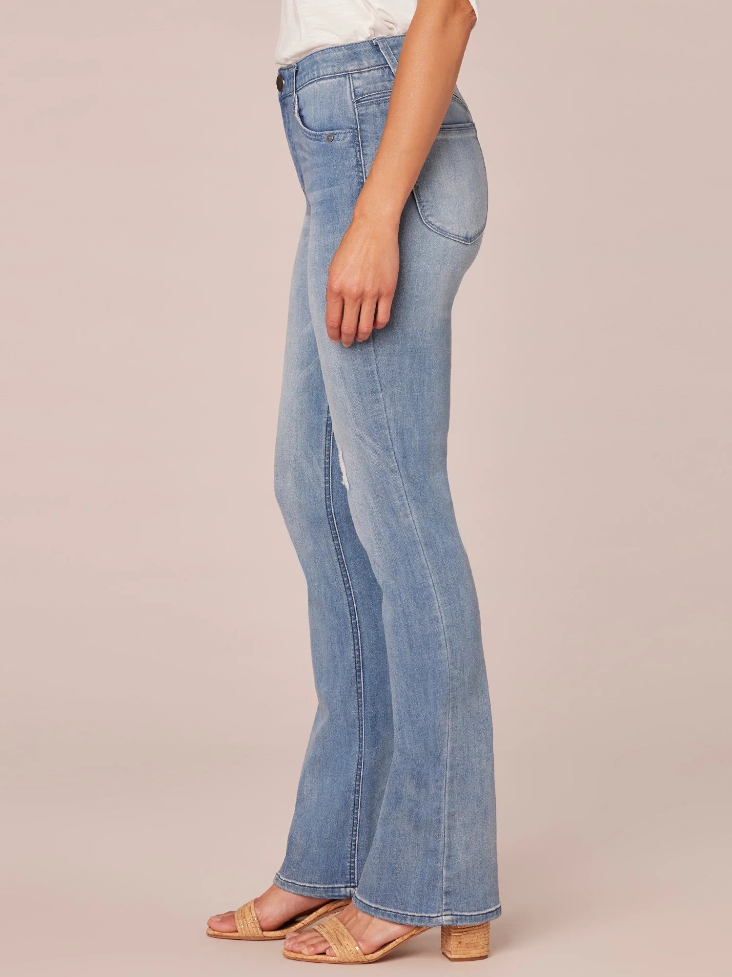 "Ab"solution® High Rise Itty Bitty Bootcut Light Blue Jeans