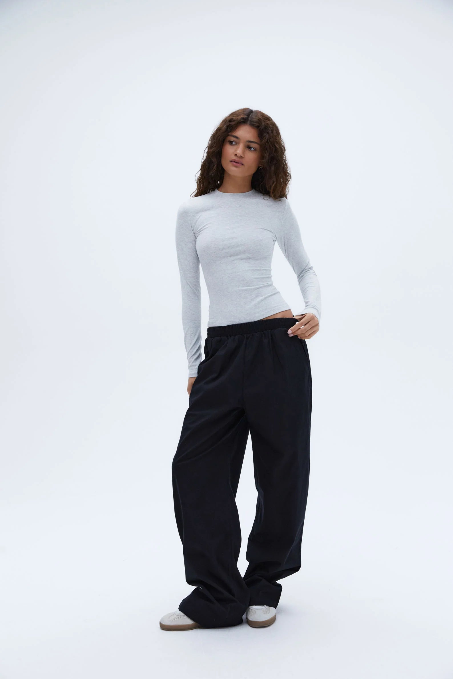 Long Sleeve Top - Grey Melange