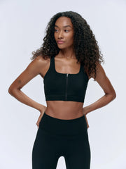 Ultimate Zip Front Bra - Black