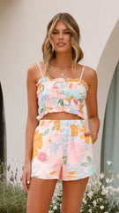 Kaira Crop Top - Blush Petal
