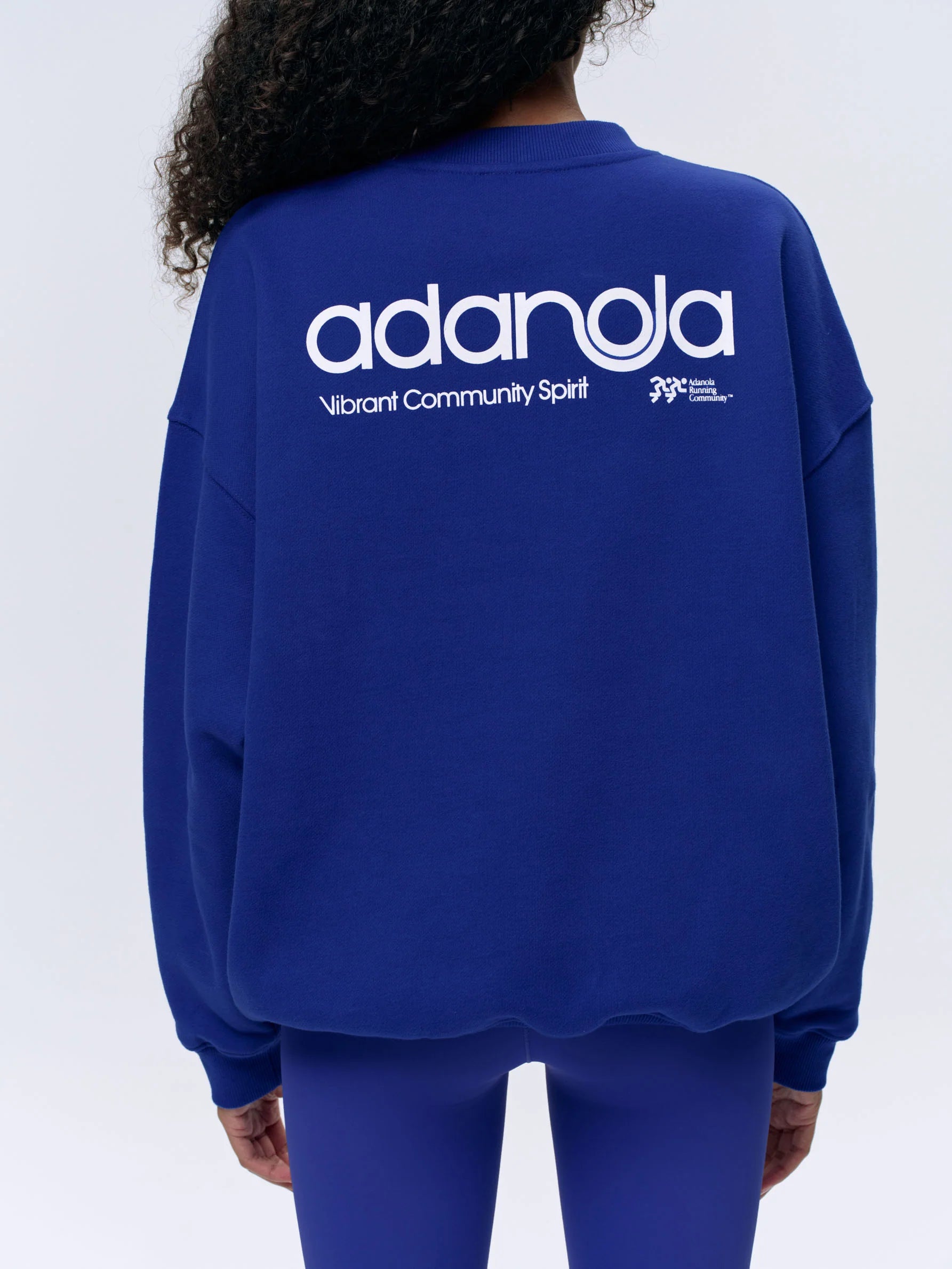 Motion Oversized Sweatshirt - Cobalt Blue/White