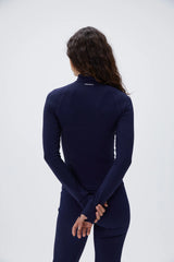 Ultimate Long Sleeve Quarter Zip Top - Navy Blue