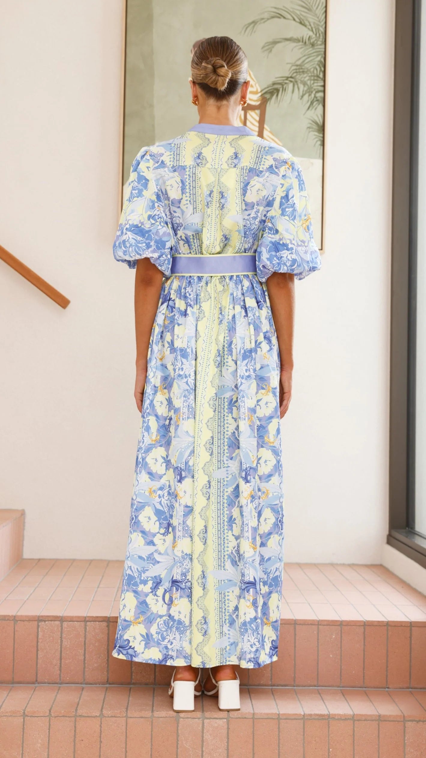 Claudelle Maxi Dress - Blue/Yellow