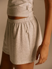 Modal Boxer Short - Light Grey Melange