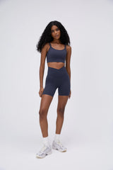 Ultimate Wrap Over Crop Shorts - Midnight Blue