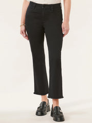 "Ab"solution® High Rise Fray Hem Itty Bitty Flare Cropped Jeans