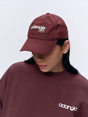 Adanola Embroidered Washed Cap - Burgundy
