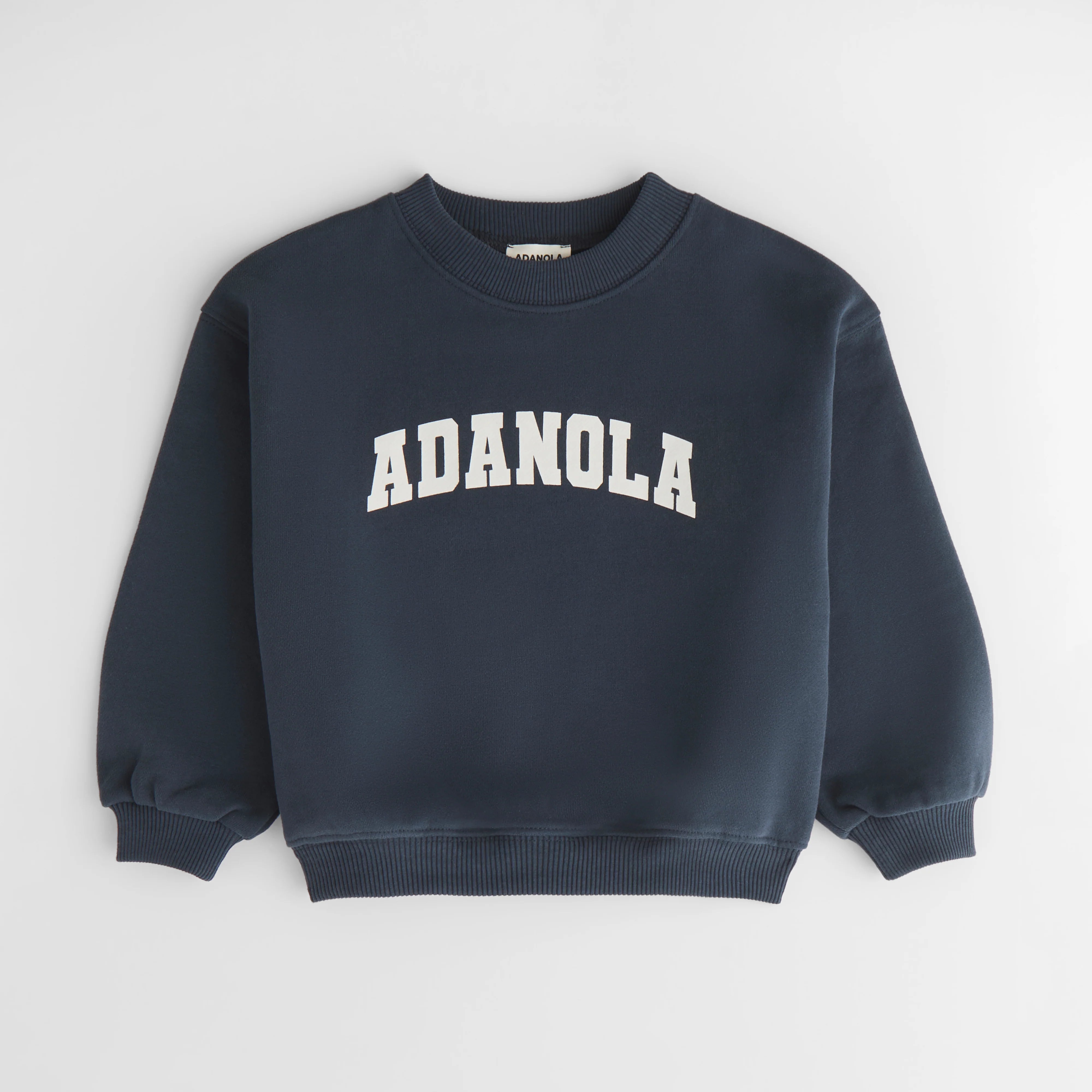 Mini Varsity Oversized Sweatshirt - Midnight Blue/Marshmallow White