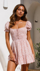 Kori Mini Dress - Pink Floral