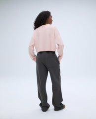 Long Sleeve Pocket T-shirt - Blush Pink