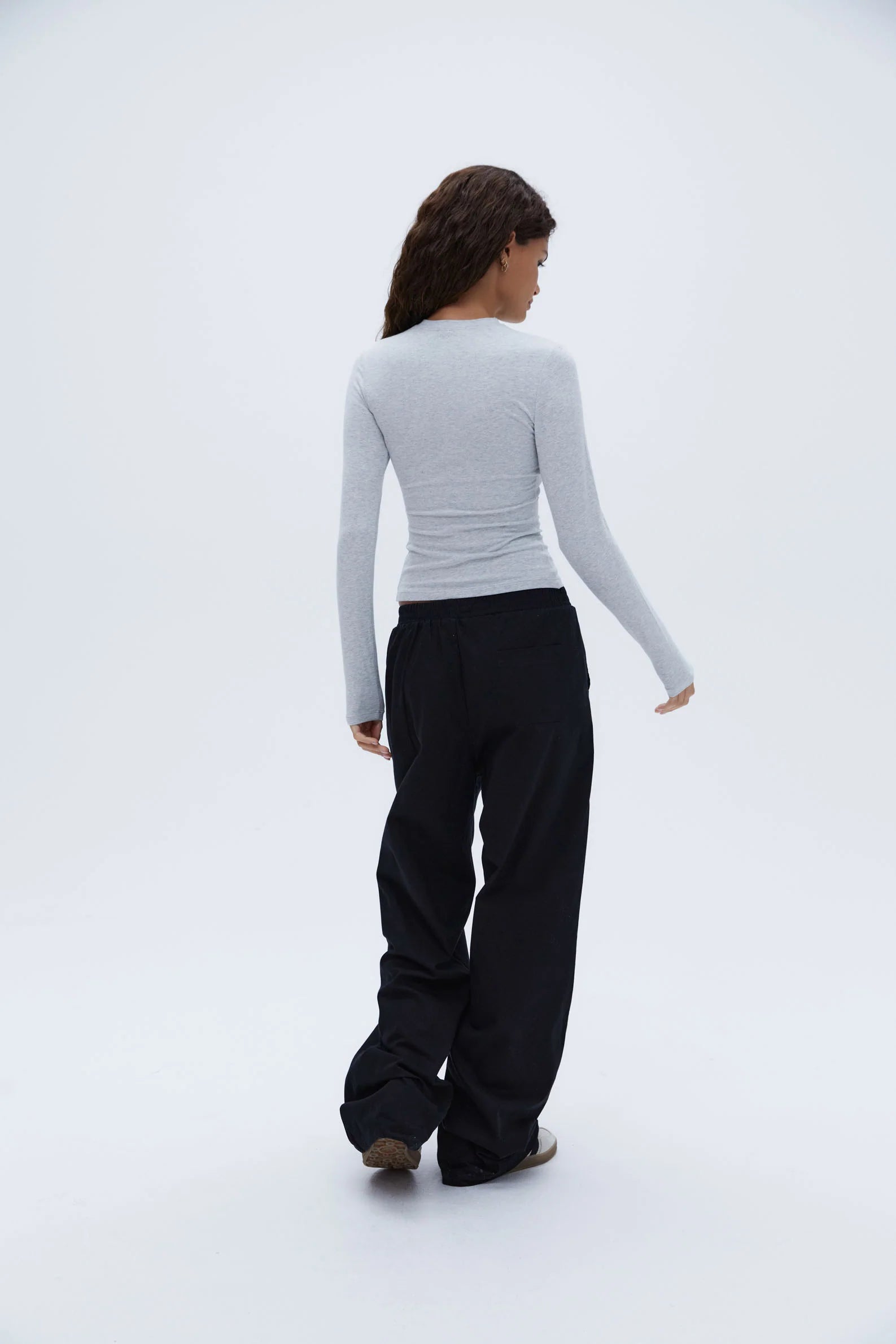 Long Sleeve Top - Grey Melange