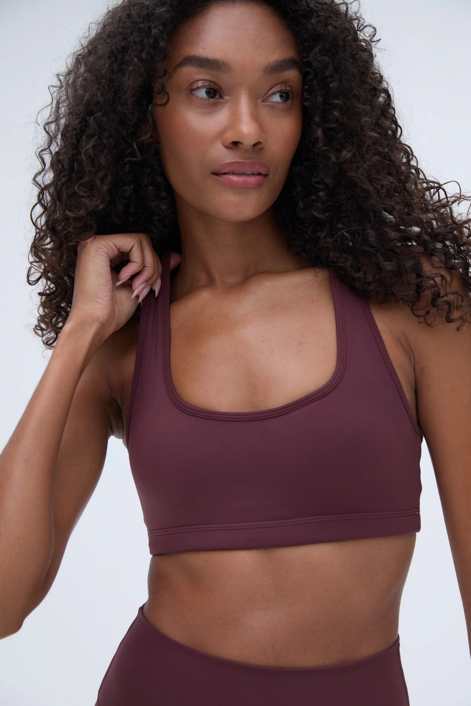 Ultimate Scoop Neck Racer Back Bra - Burgundy