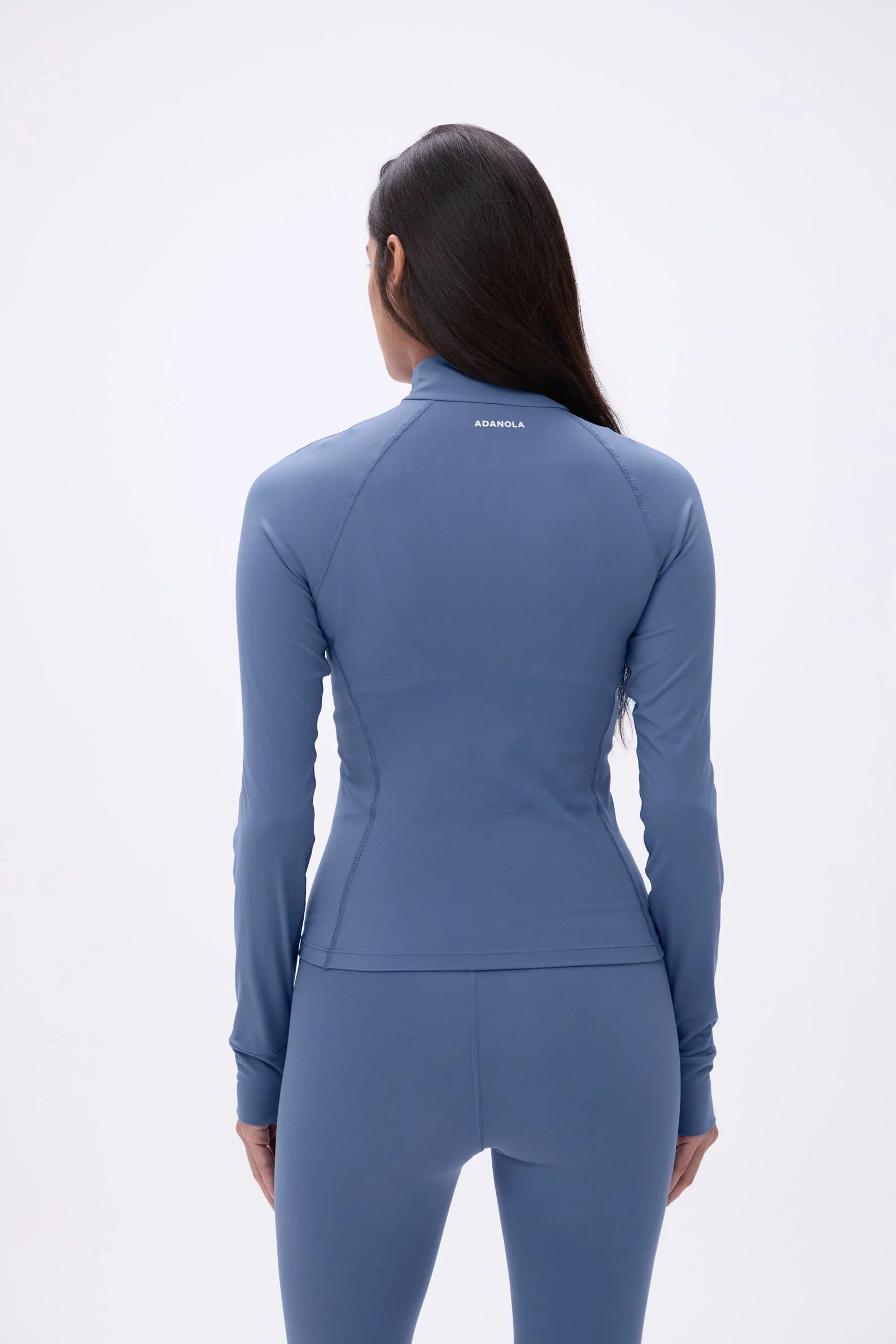 Ultimate Long Sleeve Quarter Zip Top - Vintage Blue