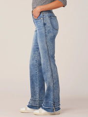 "Ab"solution® High Rise Itty Bitty More Double Fray Hem Jean