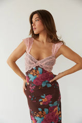 Mimi Floral Mesh Maxi Dress