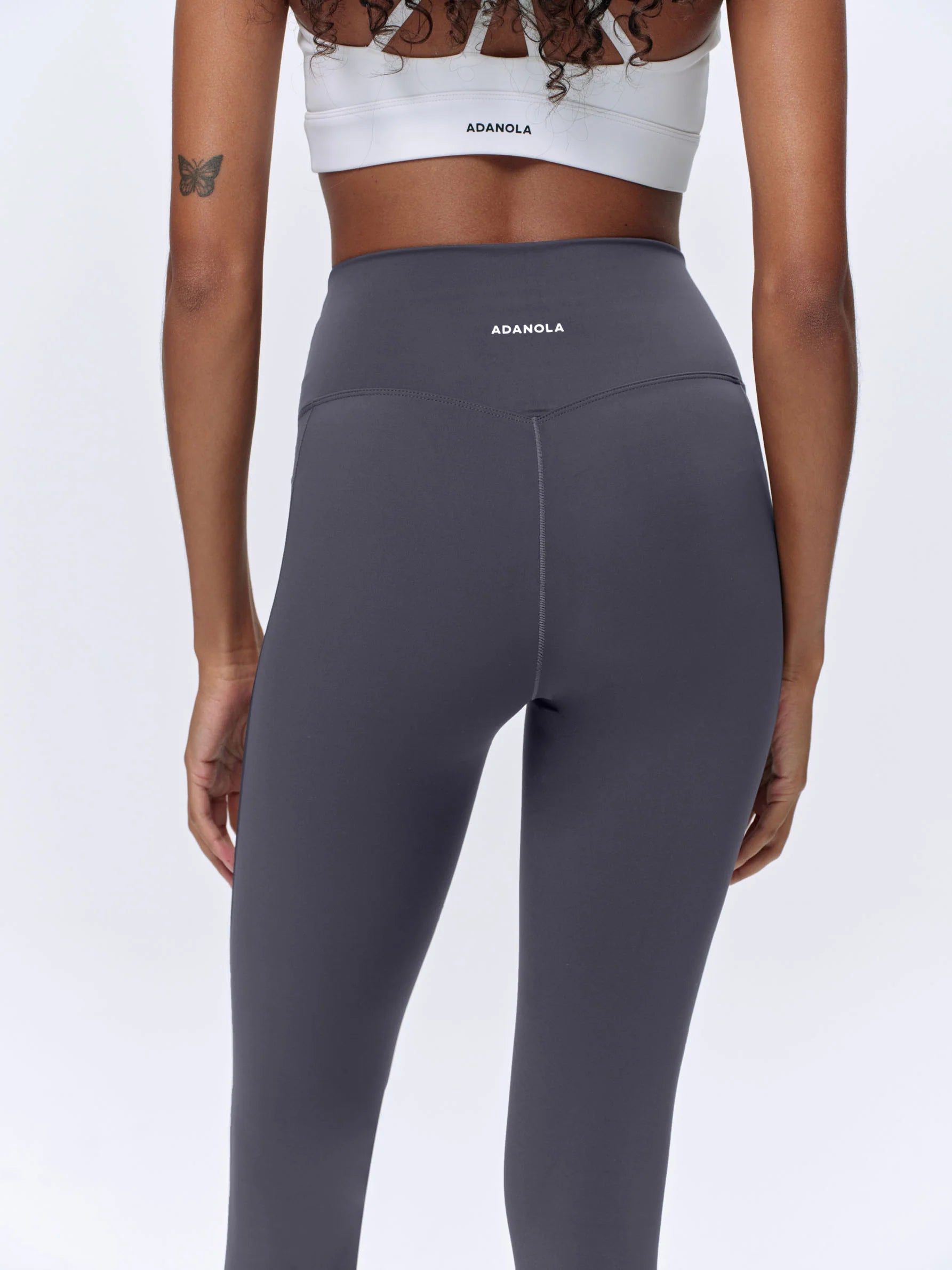 Ultimate Seam Detail Zip Pocket Leggings - Dark Grey