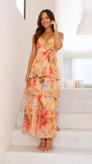 Kelli Maxi Dress - Yellow Floral