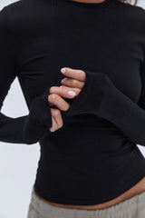 Long Sleeve Top - Black