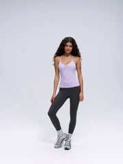 Ultimate Ruched Front Racer Tank - Lilac