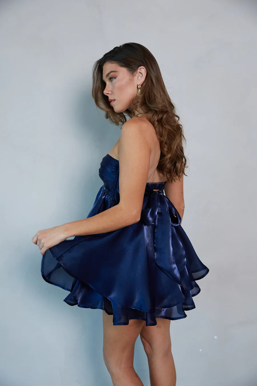 Gabby Strapless Twist Babydoll Dress
