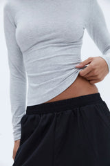 Long Sleeve Top - Grey Melange