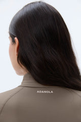 Ultimate Long Sleeve Quarter Zip Top - Cocoa Brown