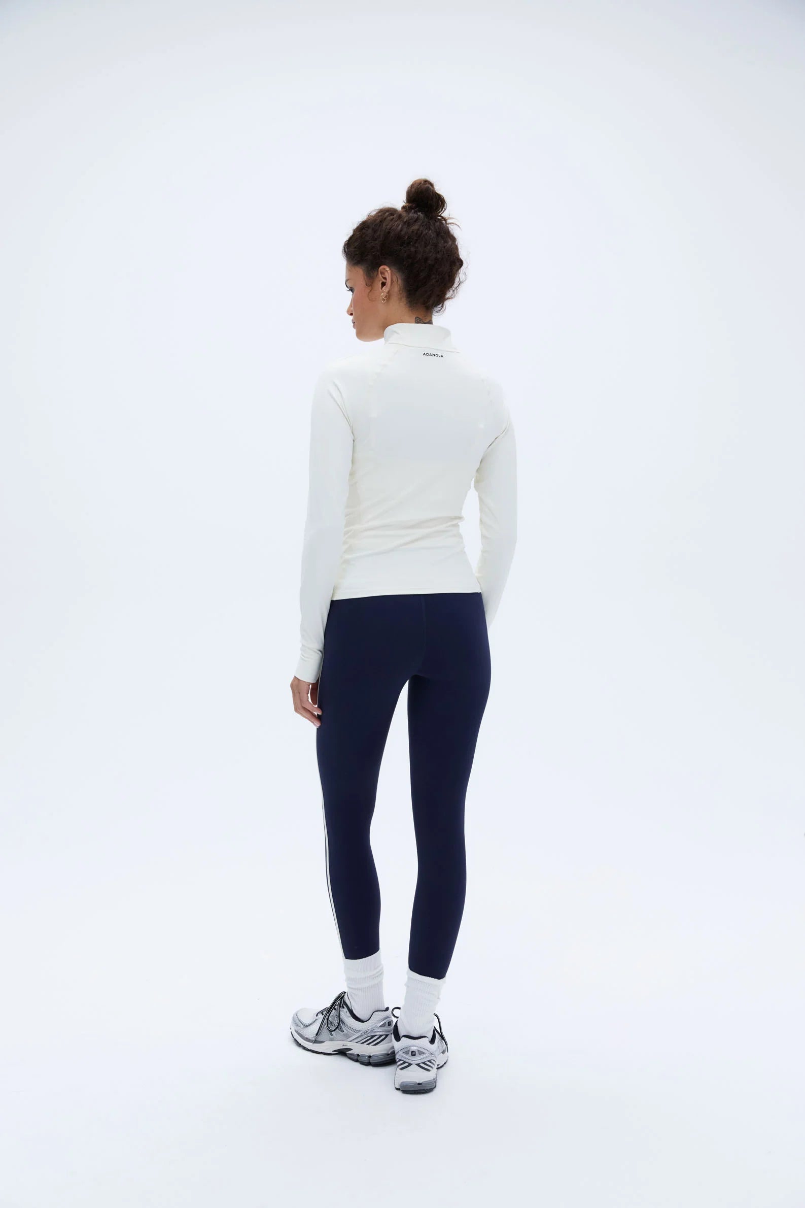 Ultimate Long Sleeve Quarter Zip Top - Marshmallow White