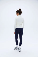 Ultimate Long Sleeve Quarter Zip Top - Marshmallow White