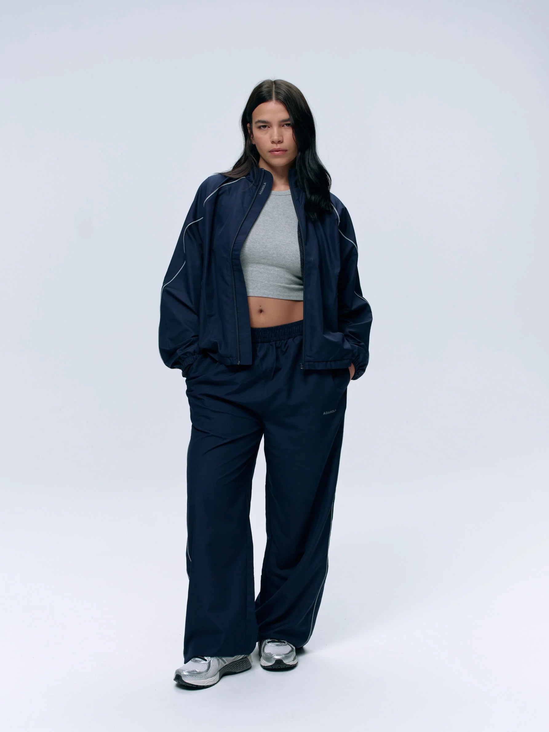 Piping Track Jacket - Navy Blue