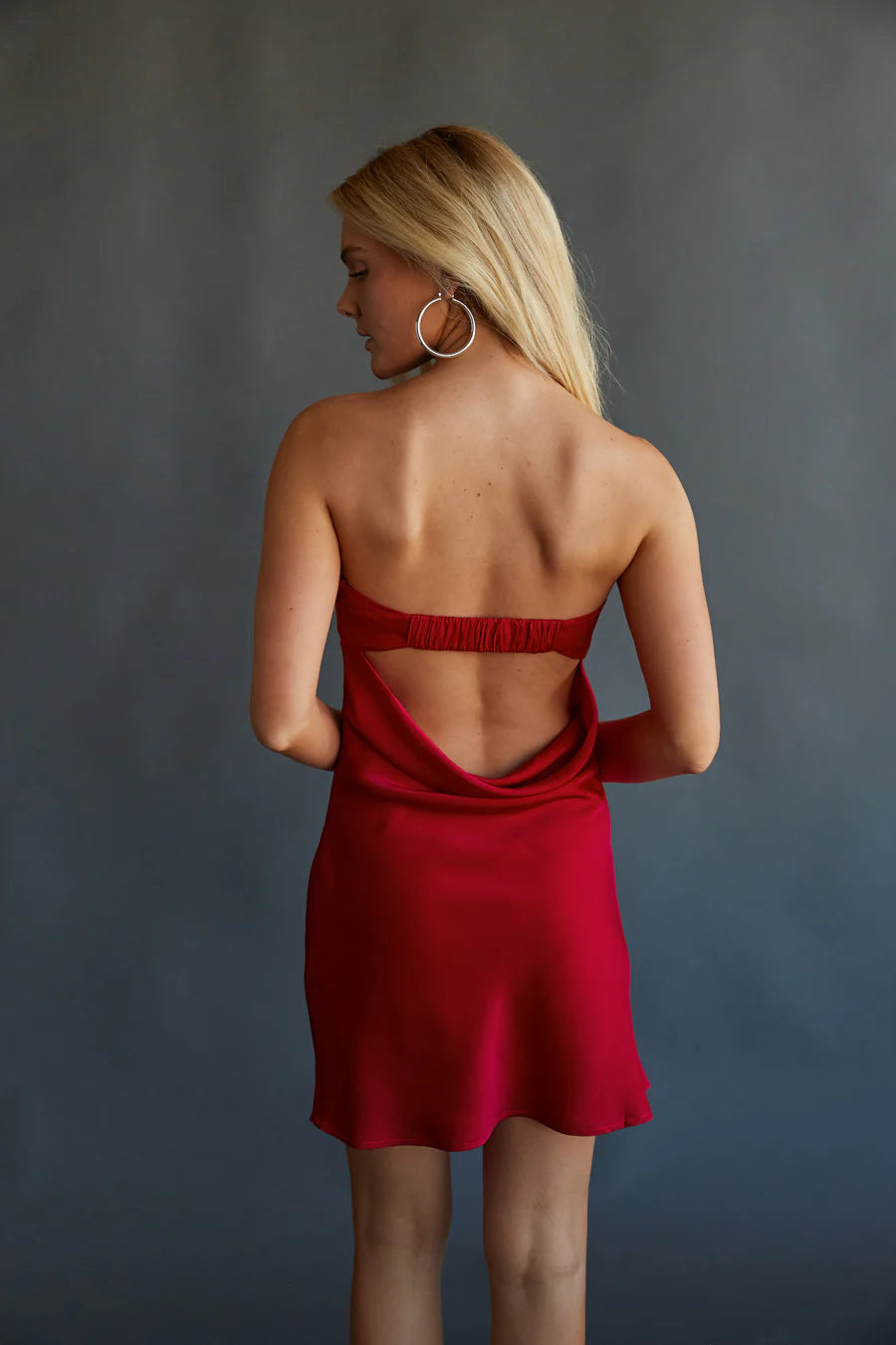 Josie Strapless Open Back Mini Dress