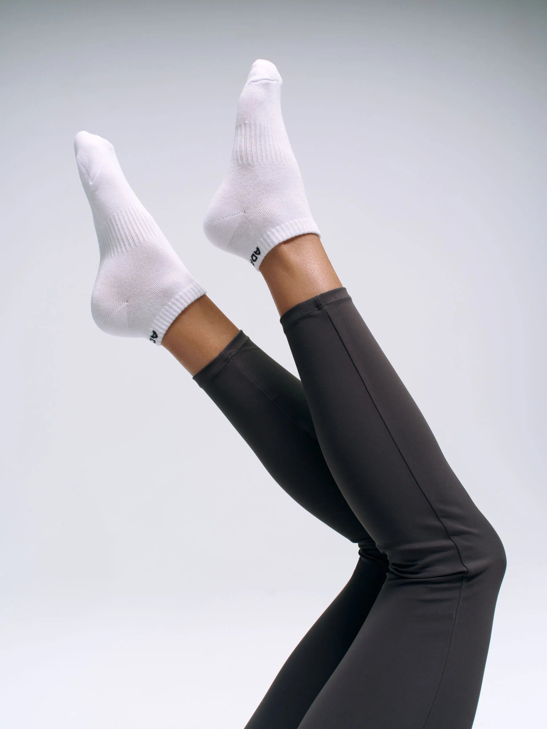 2 Pack Grip Socks - White, Graphite Grey