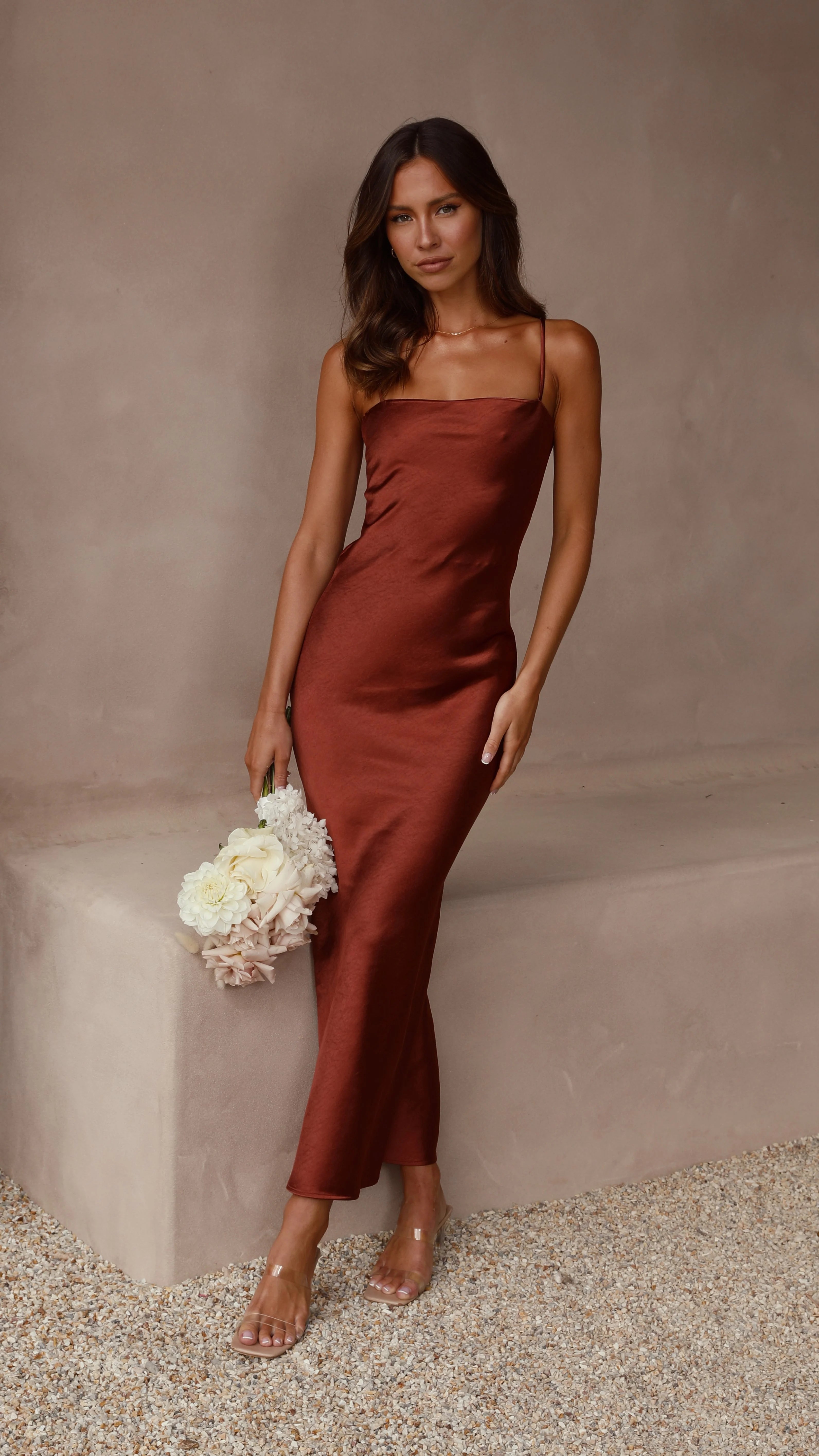 Keira Maxi Dress - Rust