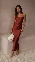 Keira Maxi Dress - Rust