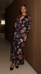 Koah Long Sleeve Maxi Dress - Flower Print