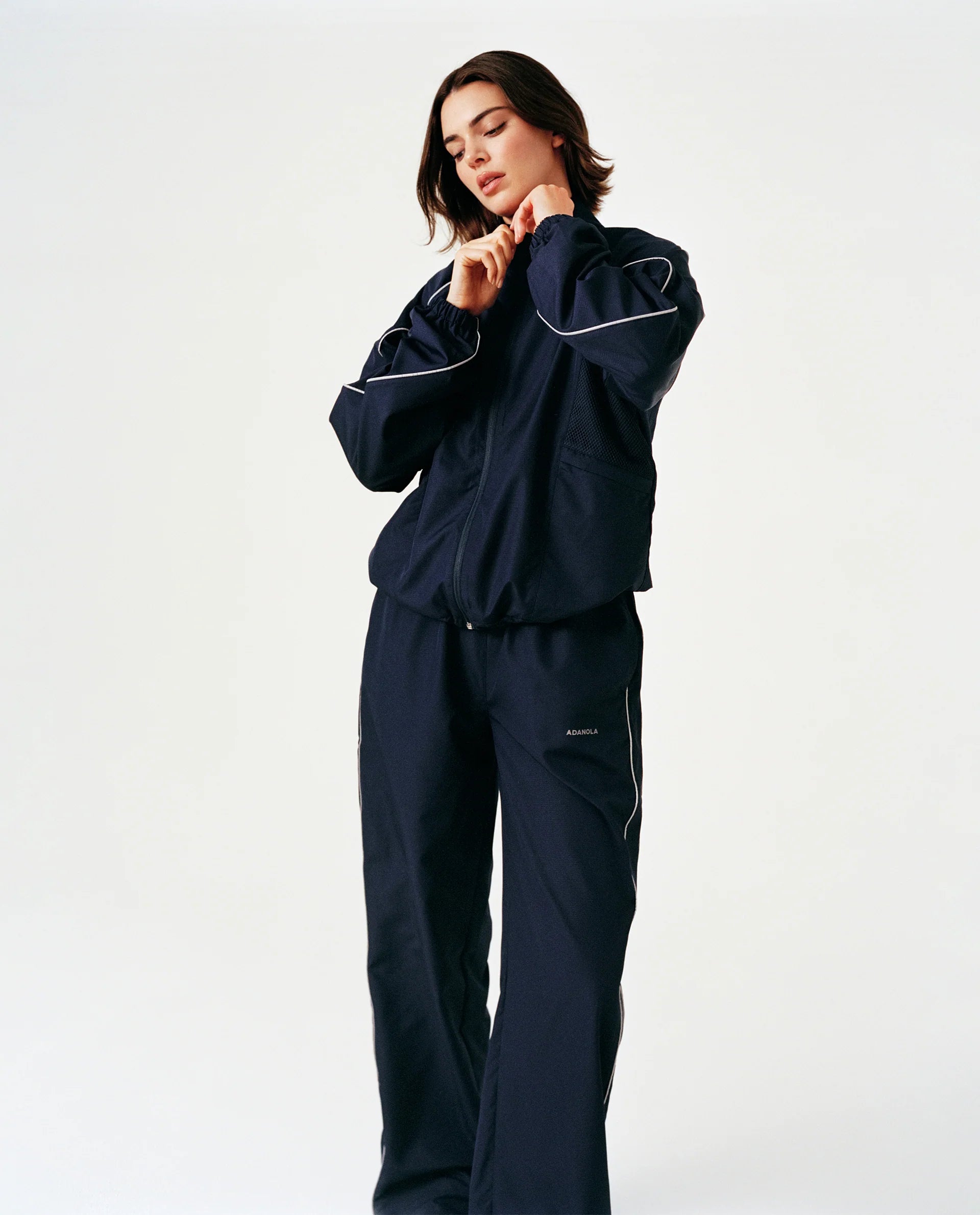 Piping Track Jacket - Navy Blue