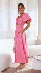 Christina Maxi Dress - Hot Pink