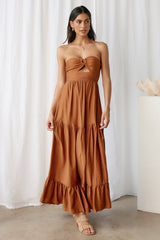 Let's Fly Away Maxi Dress Tan