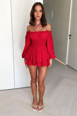 Ahoy Playsuit - Red
