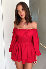 Ahoy Playsuit - Red