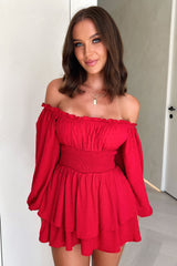 Ahoy Playsuit - Red