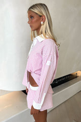 Augusta Shirt - Pink Pinstripe