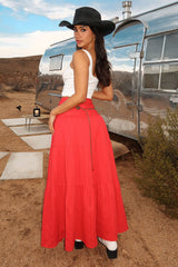 Breeze Maxi Skirt - Red