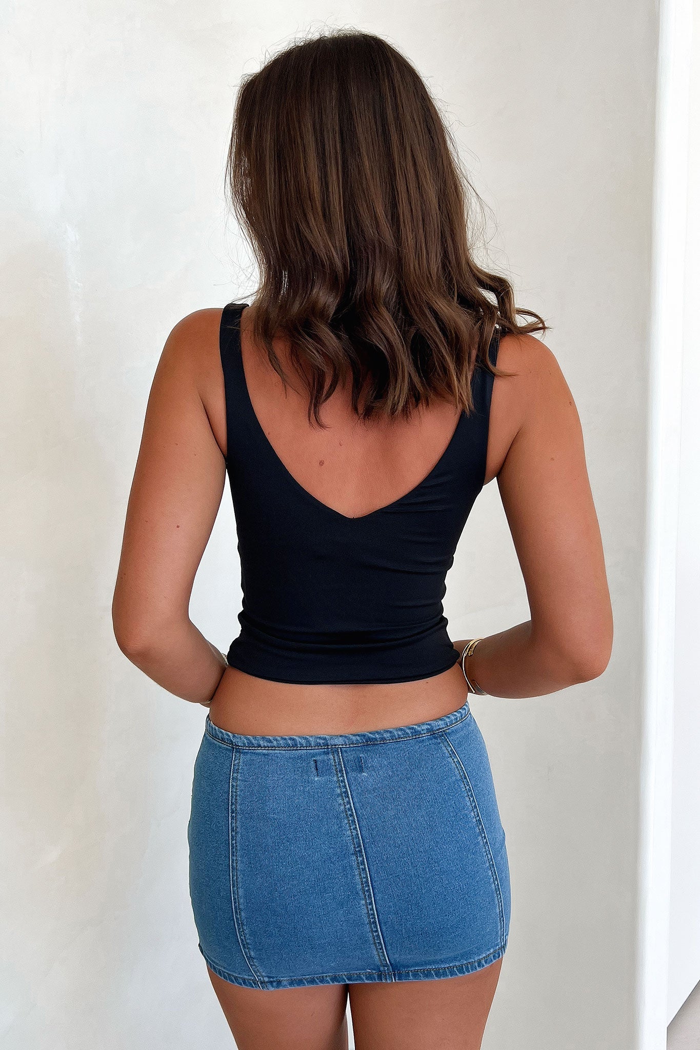Rosetta Mini Denim Skirt - Light Blue