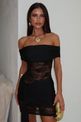 Lulea Off-Shoulder Mini Dress - Black