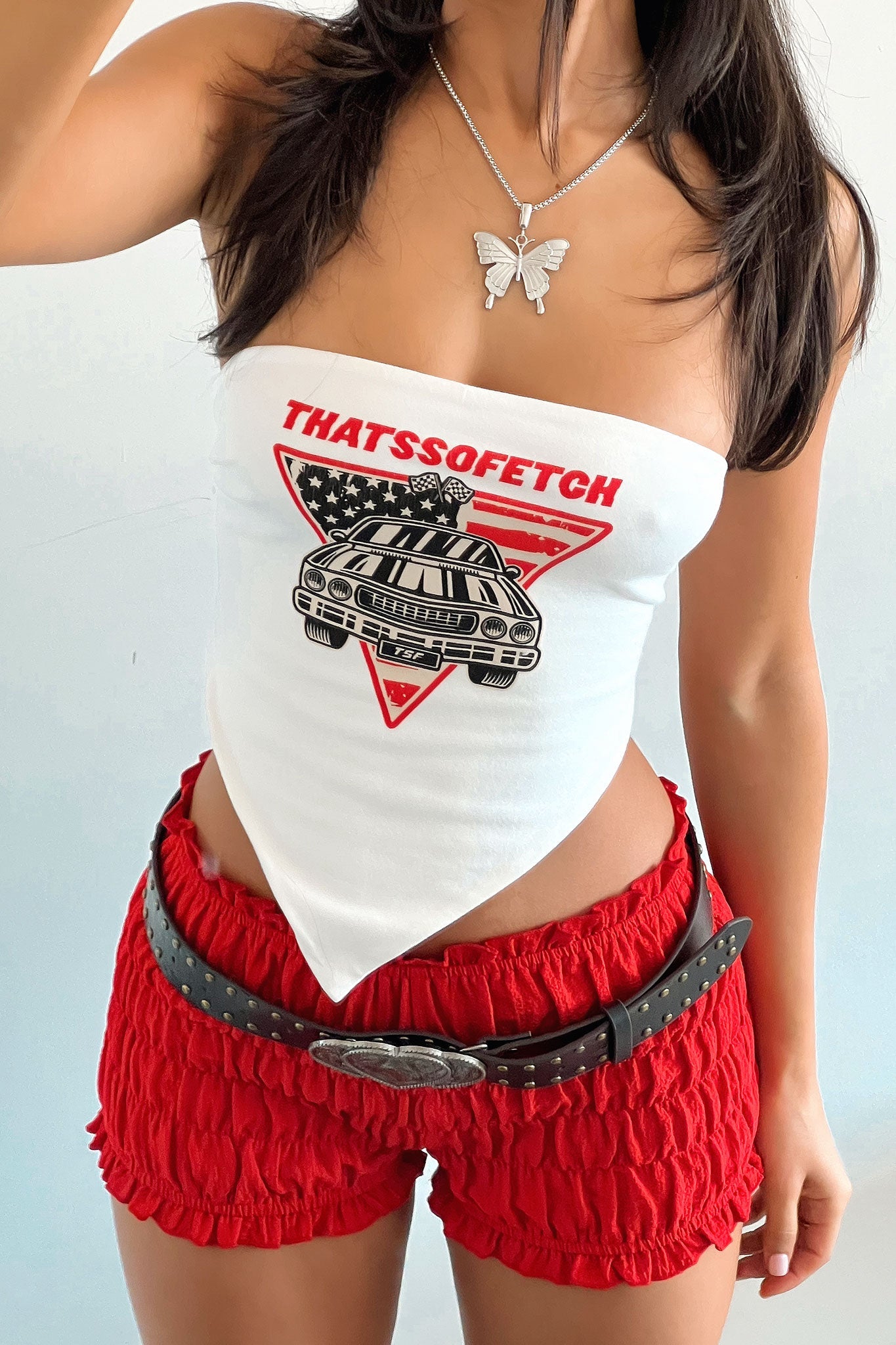 Ranch Strapless Top - White